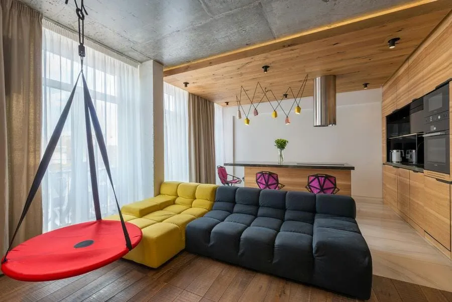decoracion-cocina-salon-coicna-madera