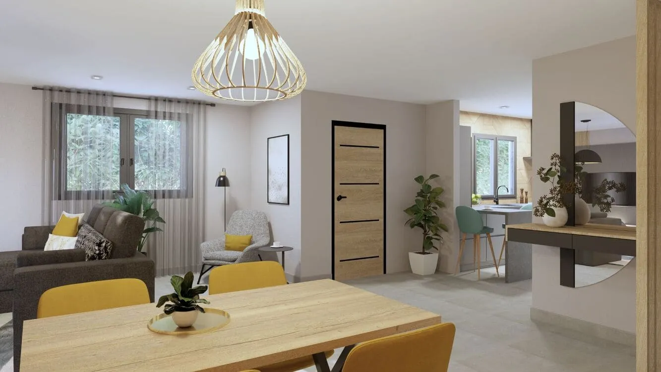 interiorismo-de-vivienda-en-sierra-de-madrid-salón-acceso